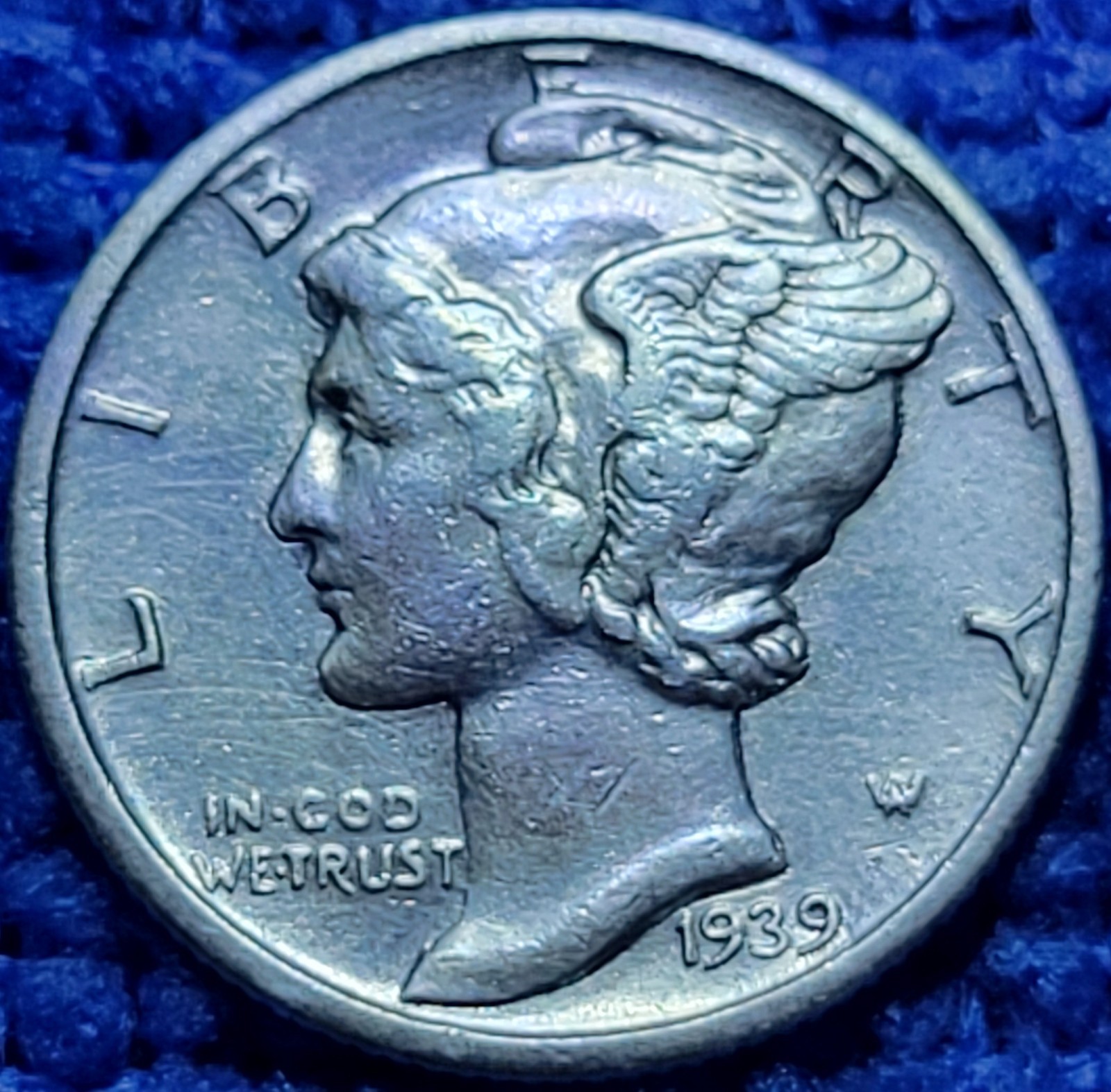 1939-S Mercury Silver Dime Winged Liberty DDO Variety