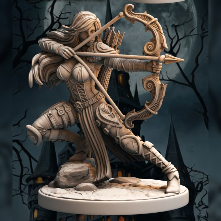 Dungeons & Dragons Playable Character -Female Human Zariel - Ranger, Fighter