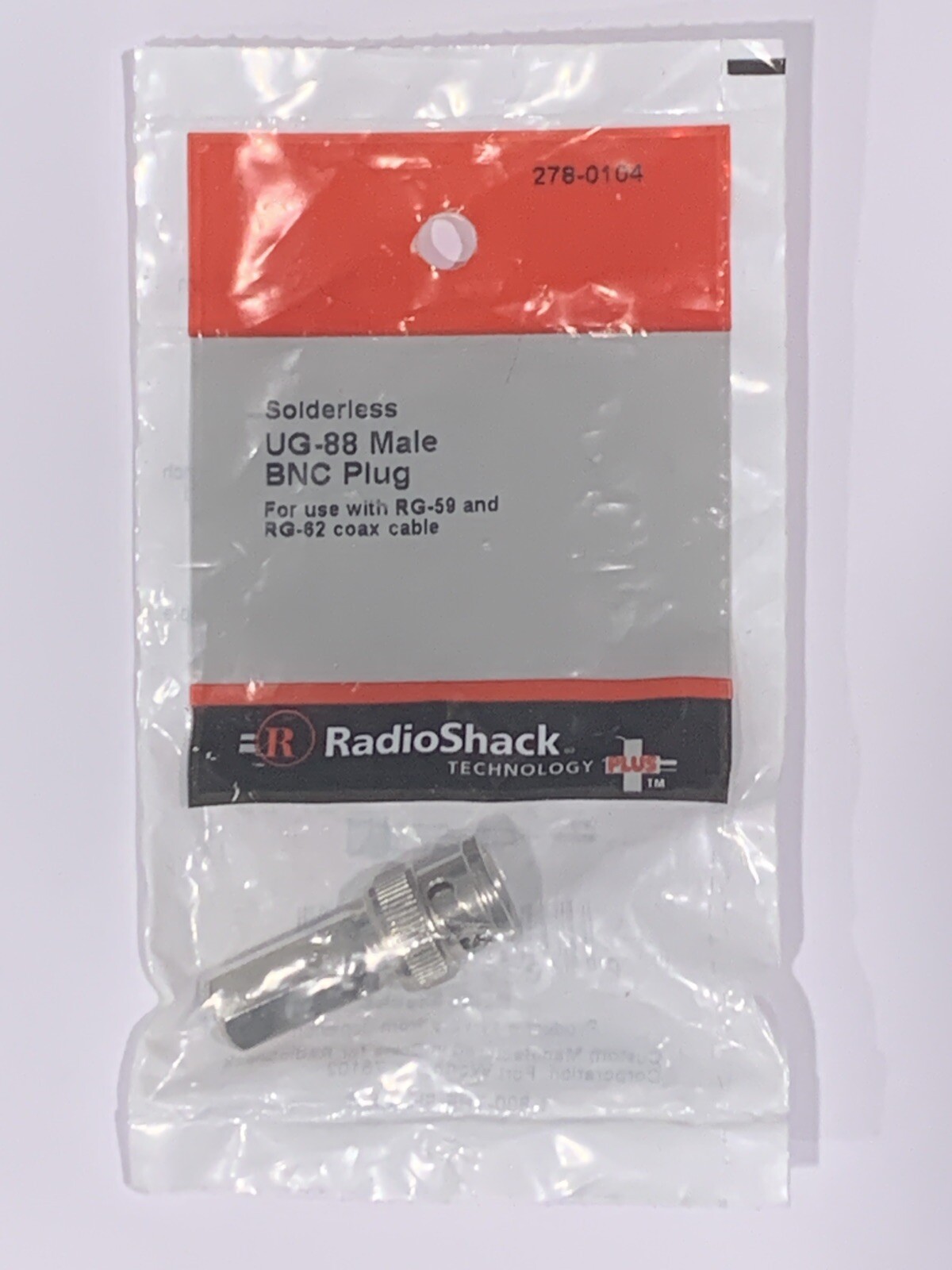BNC F Connector for RG6U / RG58U / RG59U Cables (Pack of 1) Radio Shack 2780104