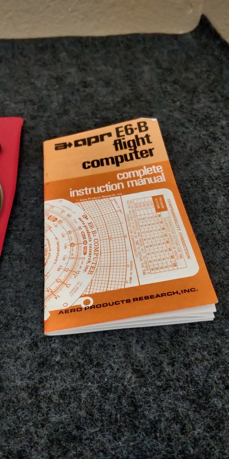 APR E6-B Flight Computer Complete Instruction Manual Aero Products + Case - EXC