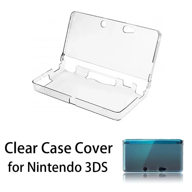 For Nintendo 3DS Clear Snap-on Plastic Crystal Hard Shell Case Protective Cover