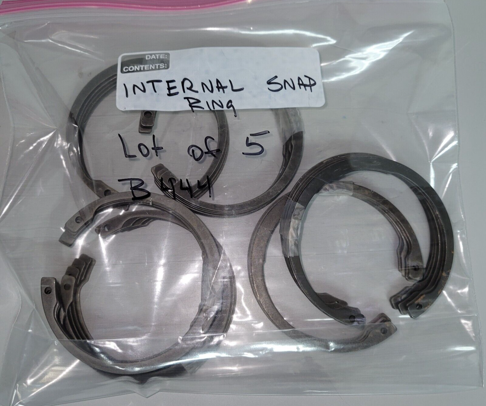 Lot of 5 Internal Snap Retaining Ring 3.5" exterior 3.2" Interior (B444)