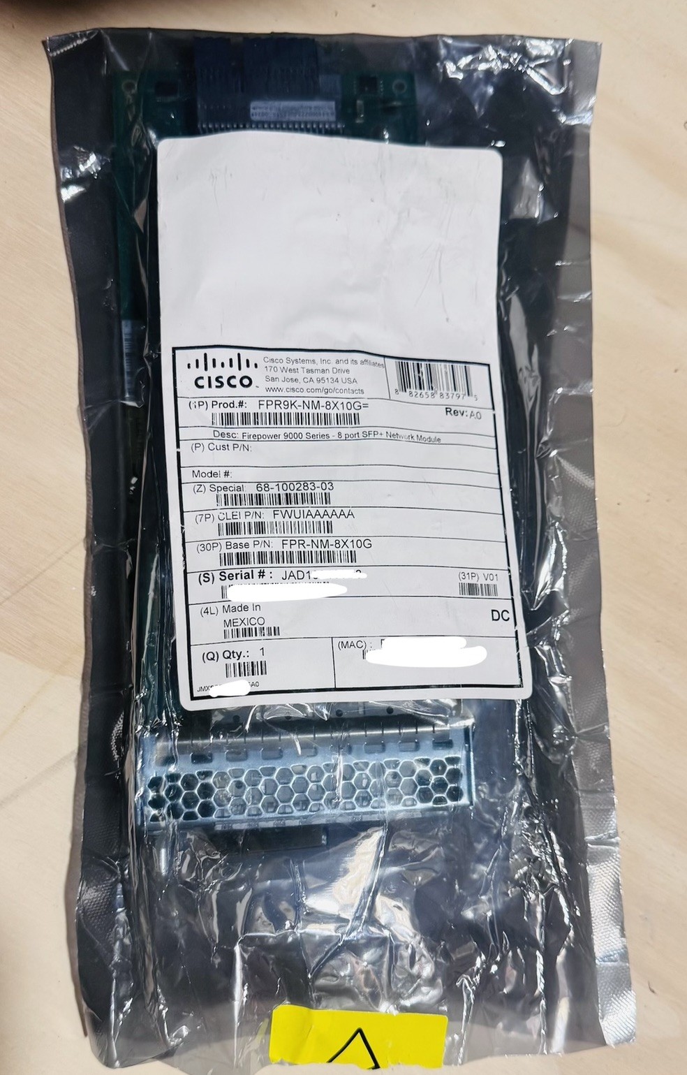 Cisco FPR9K-NM-8X10G 8 Port 10GE SFP+ NM For Firepower FPR9K 9000 Series