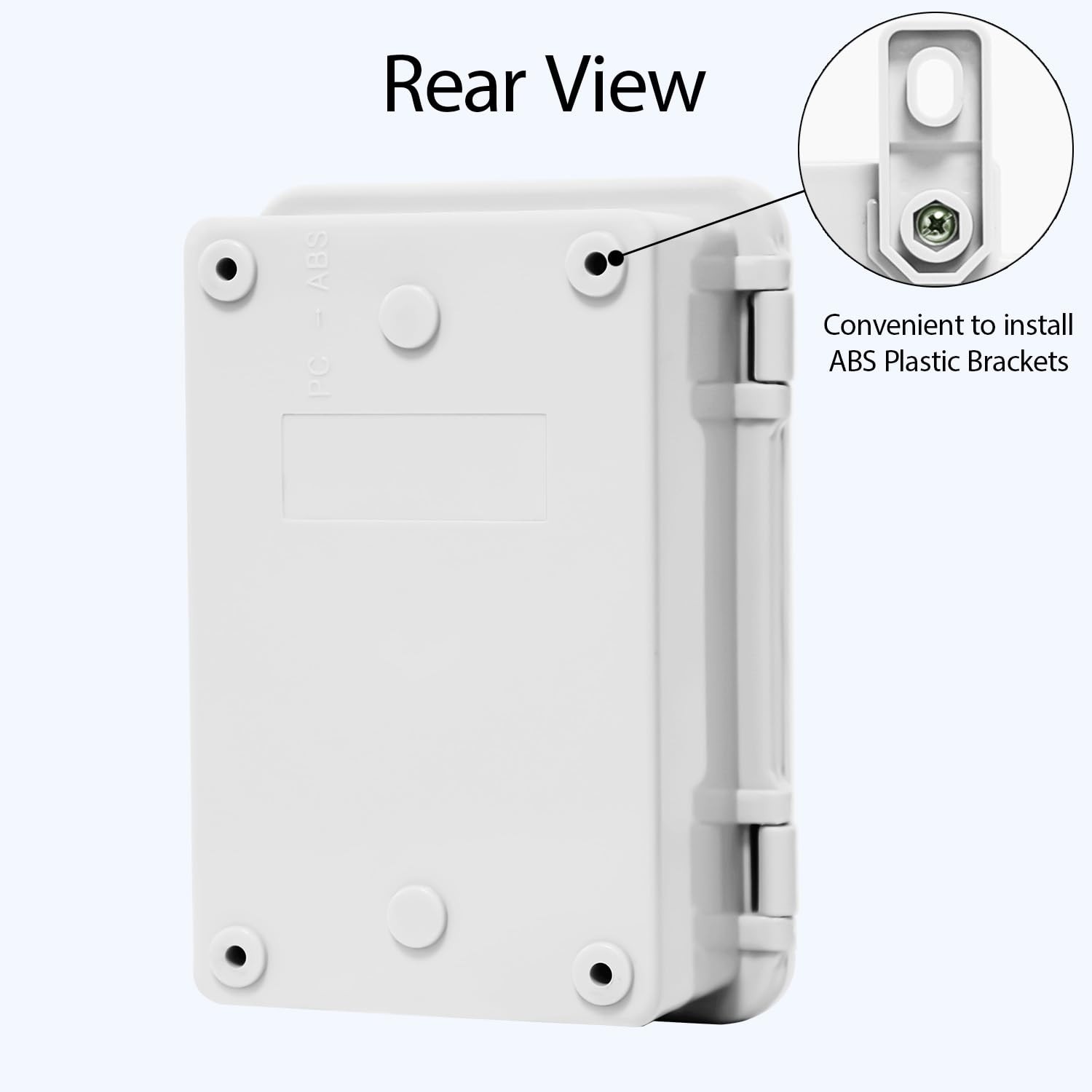 Junction Box, ABS Plastic, IP65 Waterproof Dustproof Universal Electrical Enc...