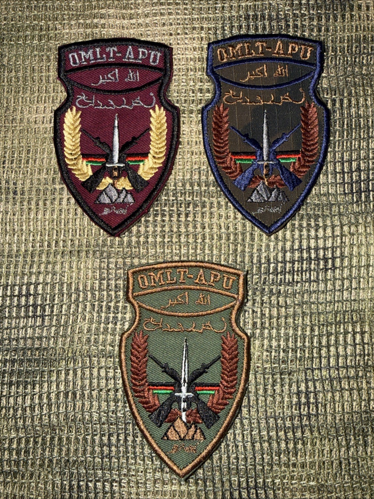 NATO US French OMLT Team PATCH -Afgan War Issue ISAF -3 Patch Set!!!