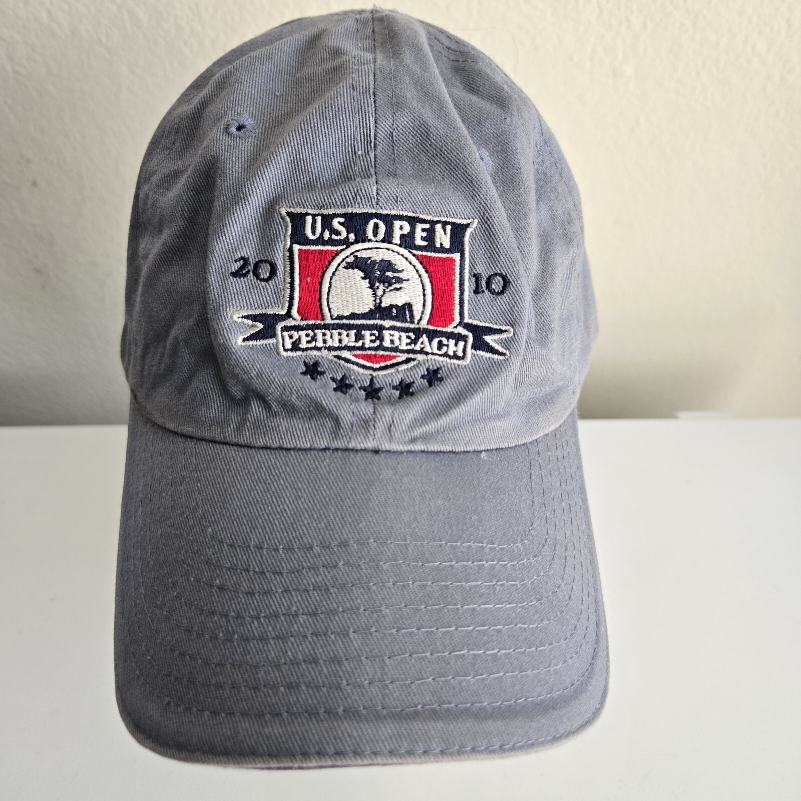 US Open 2010 Golf Hat Gray Logo Pebble Beach Adjustable USGA Member Dad