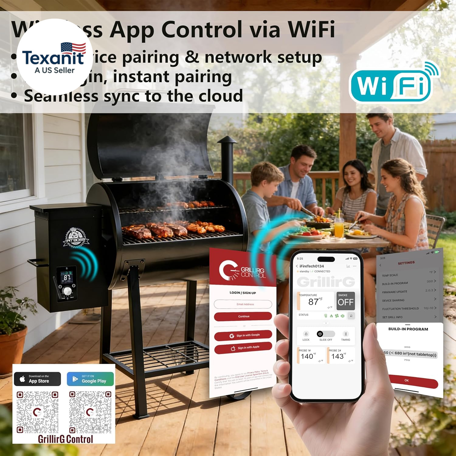 Smart Wifi Universal PID Temperature Control Board with APP Smart Control for Pi