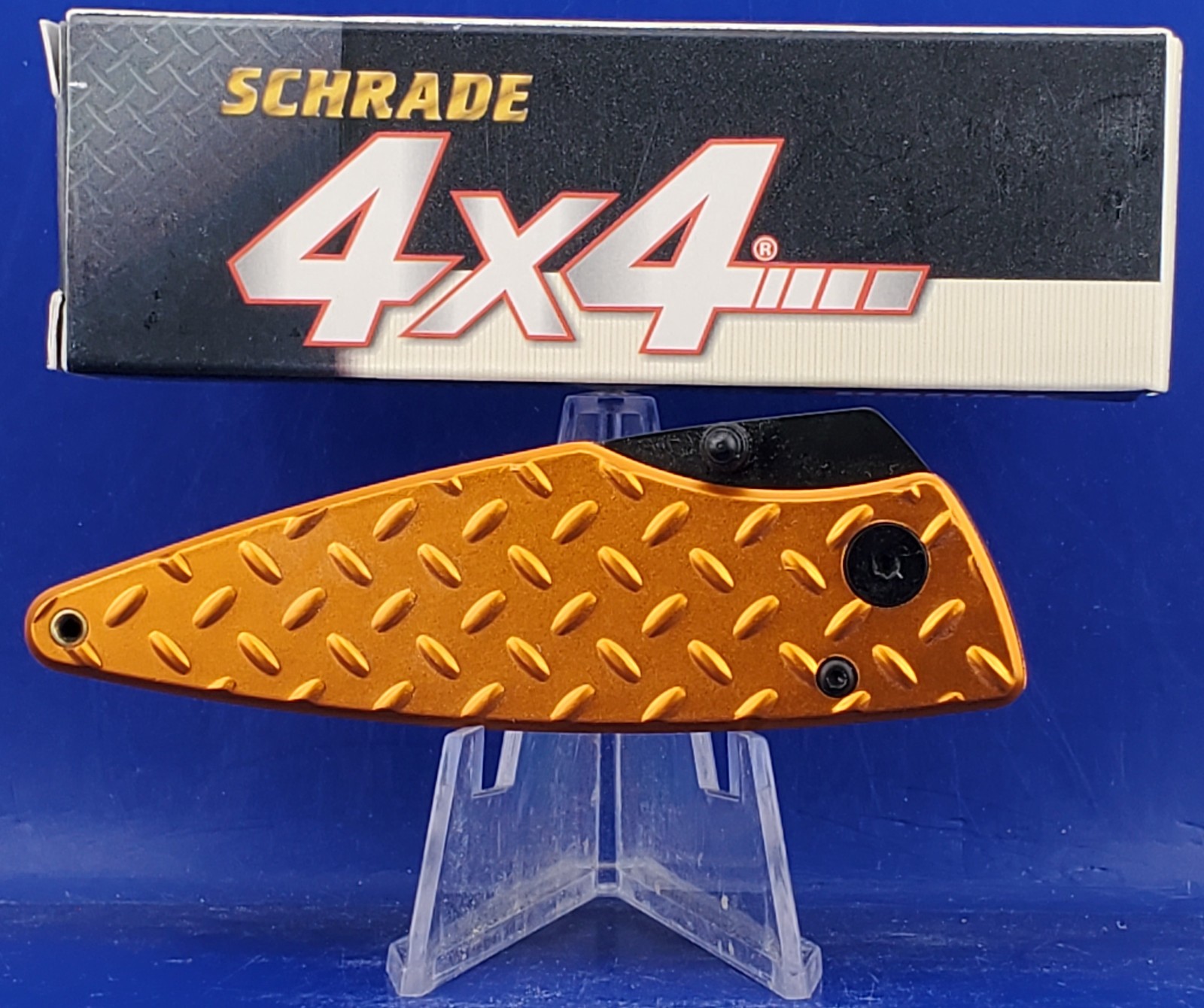 SCHRADE 4X4 DIAMOND PLATE LINERLOCK SQ447