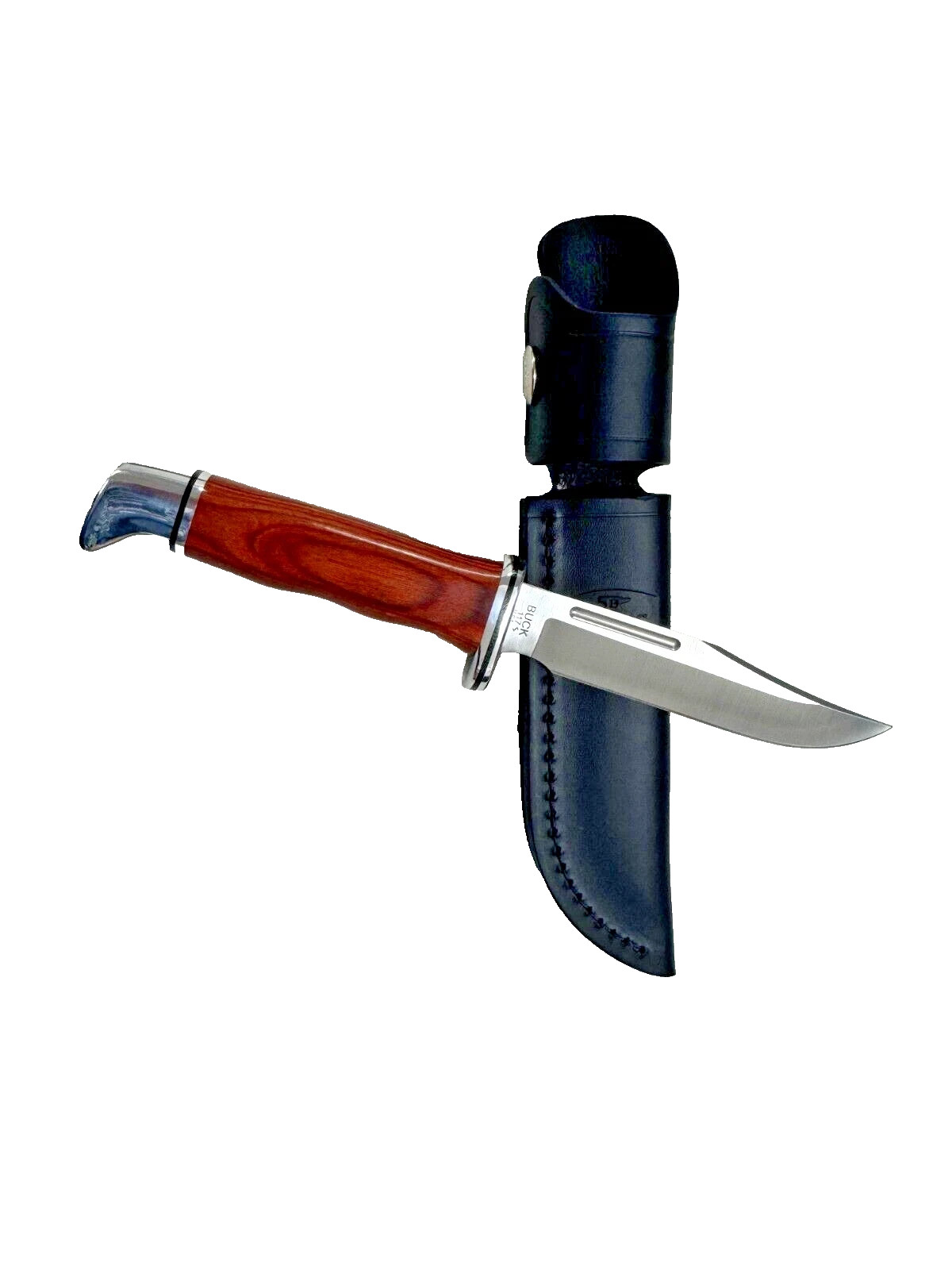 Buck 117 Brahma Fixed Blade Knife DymaLux Cocobolo Handle with Sheath 0117CCS1-B