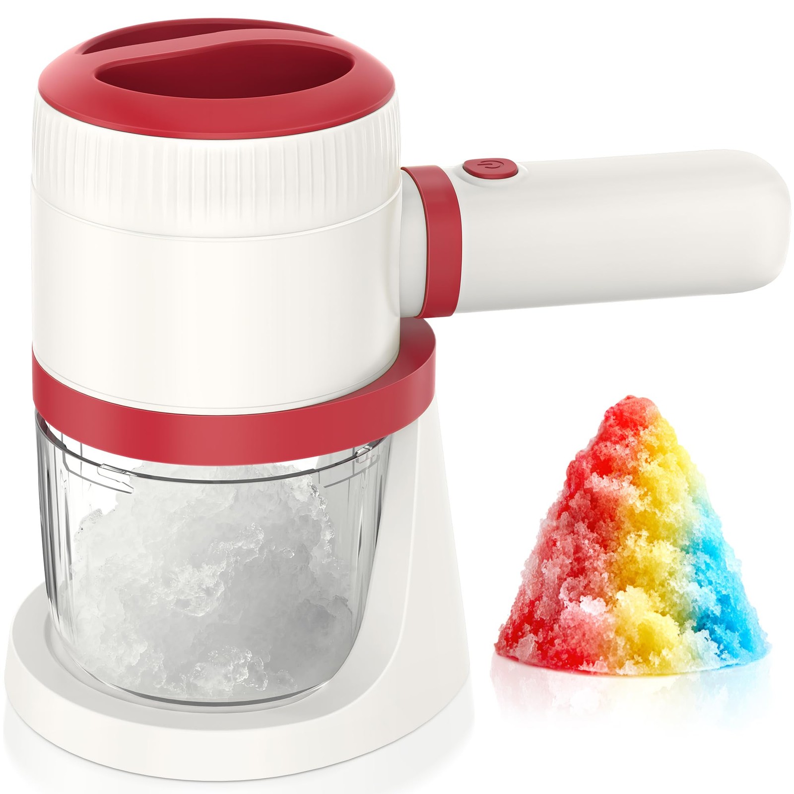 Electric Snow Cone Shaved Ice Machine, Ice Shaver Slushie Machine with Stainl...
