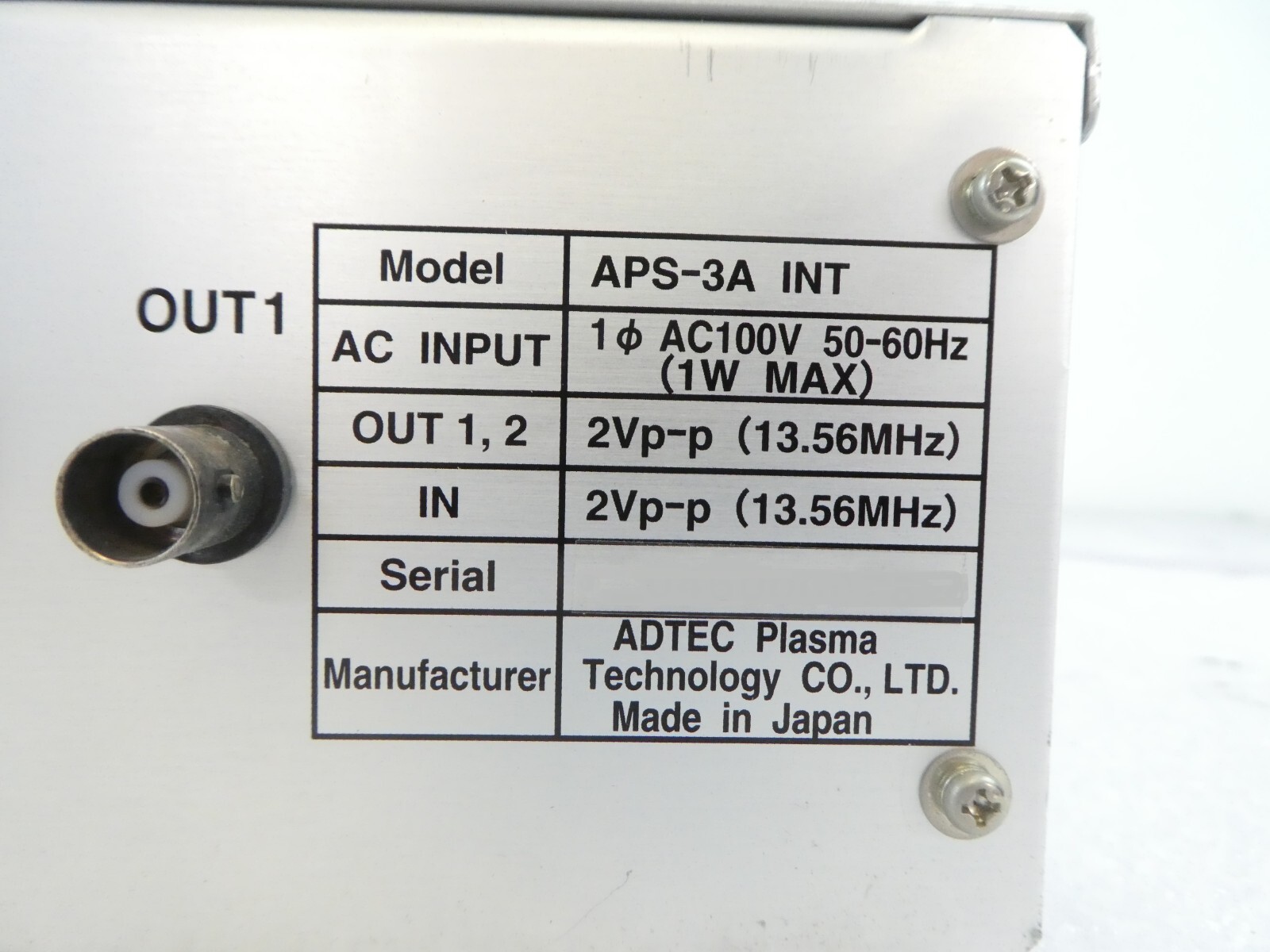 ADTEC Plasma Technology APS-3A Phase-Shifter Module Spare Working