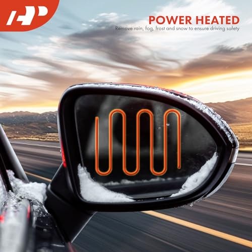 Driver Side Power Door Mirror - Compatible with Dodge Durango Left Driver Side