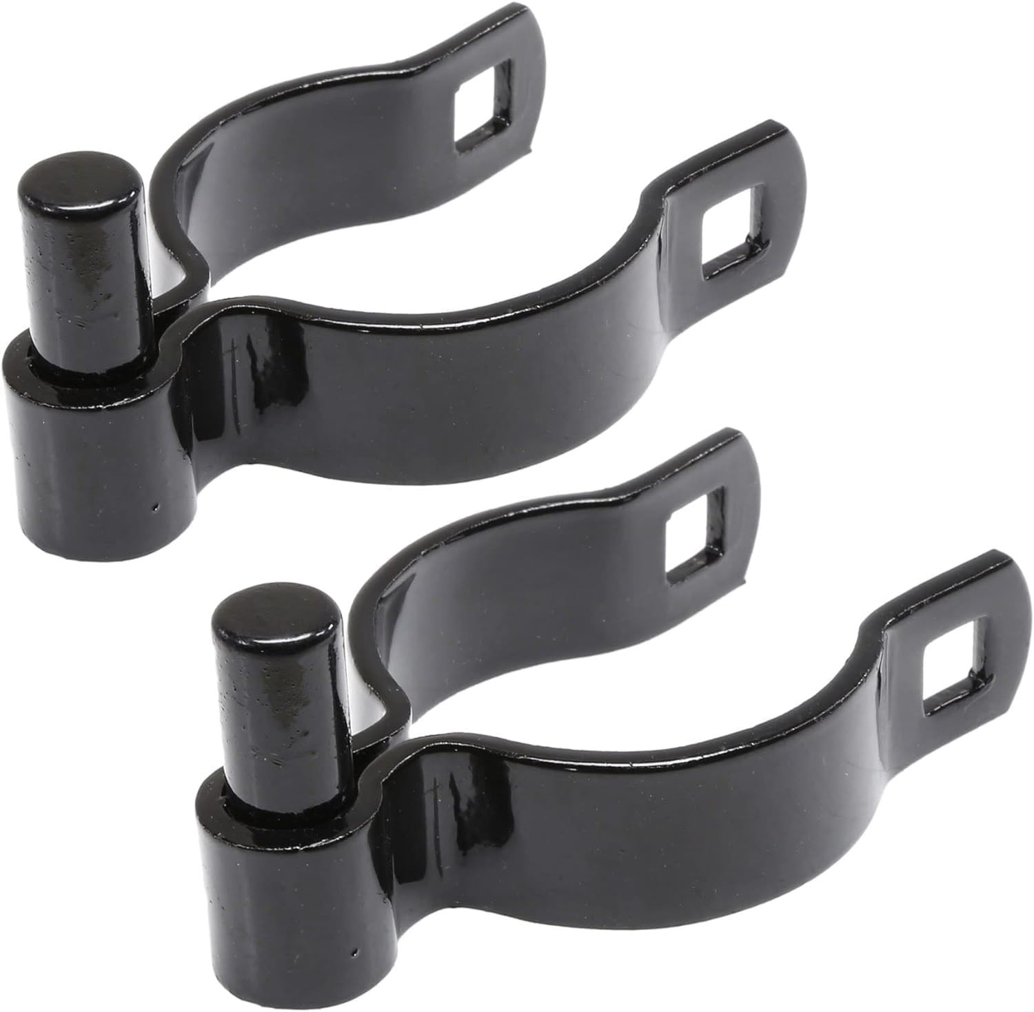 Chain Link Gate Post Hinge - Heavy Duty Pressed Steel - Includes Carriage Bolts
