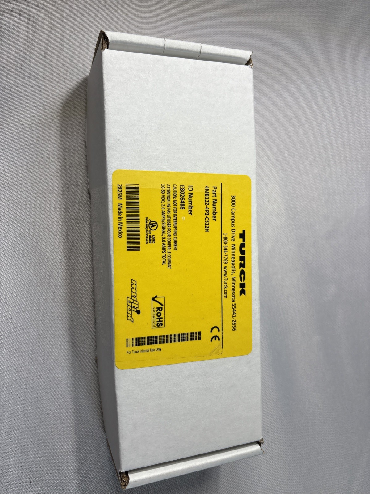 Turck 4MB12Z-4P2-CS12H Eurofast Multibox Junction Box | 4-Port | 10-30V DC NEW