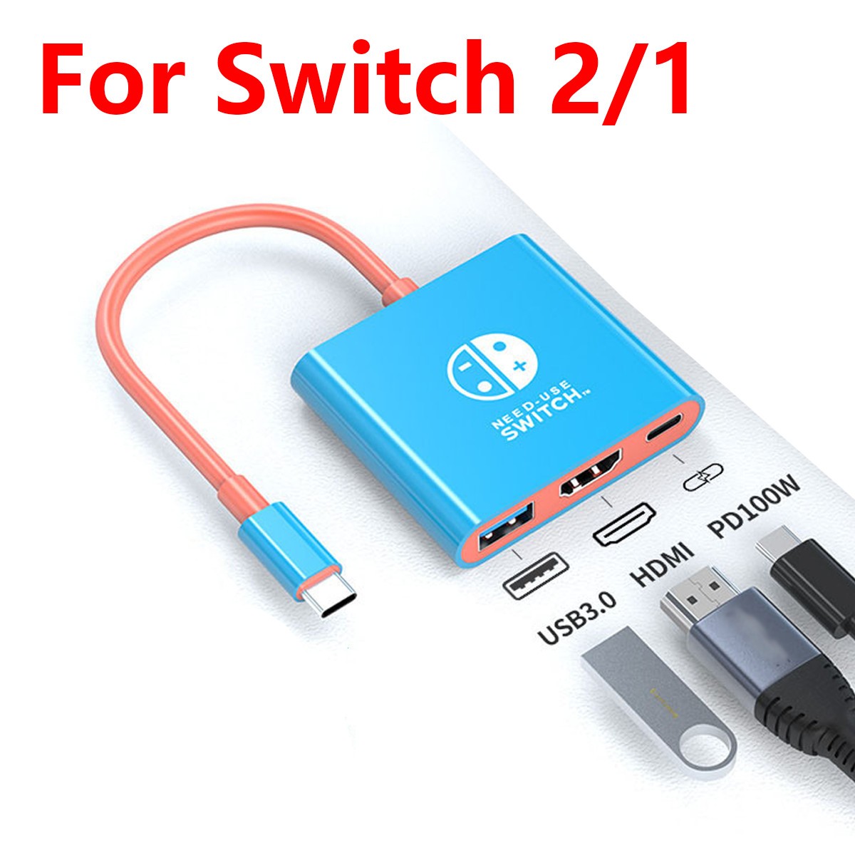HD TV Dock For Nintendo Switch 1/2 Docking Adapter Converter Replacement