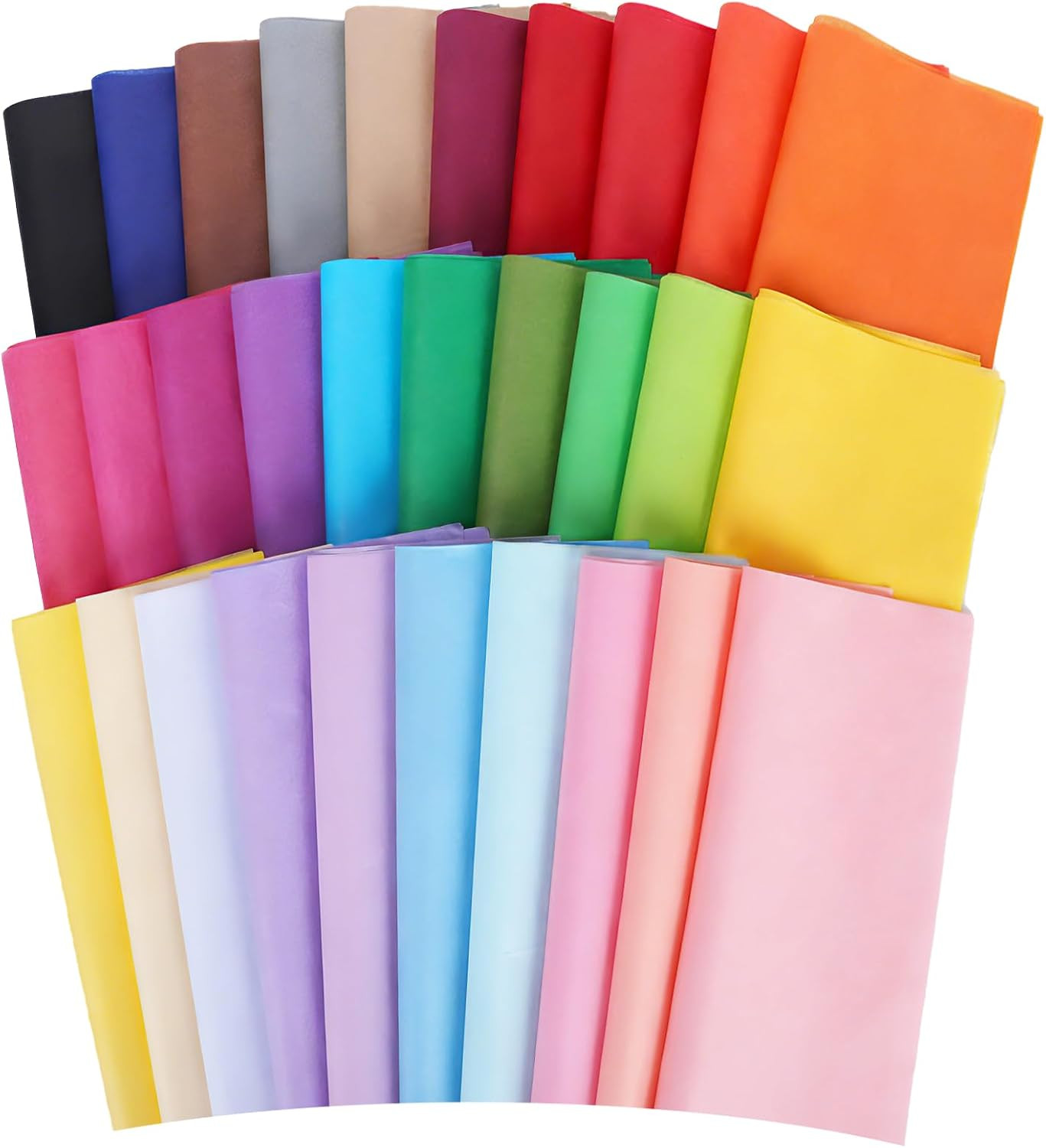 300 Sheets Colored Tissue Paper Bulk 30 Colors 14X10 Inch | Tissue Paper for Gif