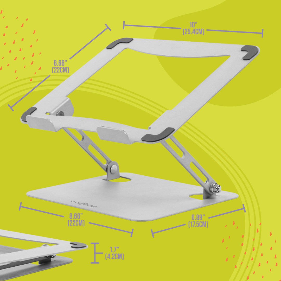 Wayfinder Portable Laptop Stand, Height Adjustable Riser WF-LAPTOPTABLET-COMPACT