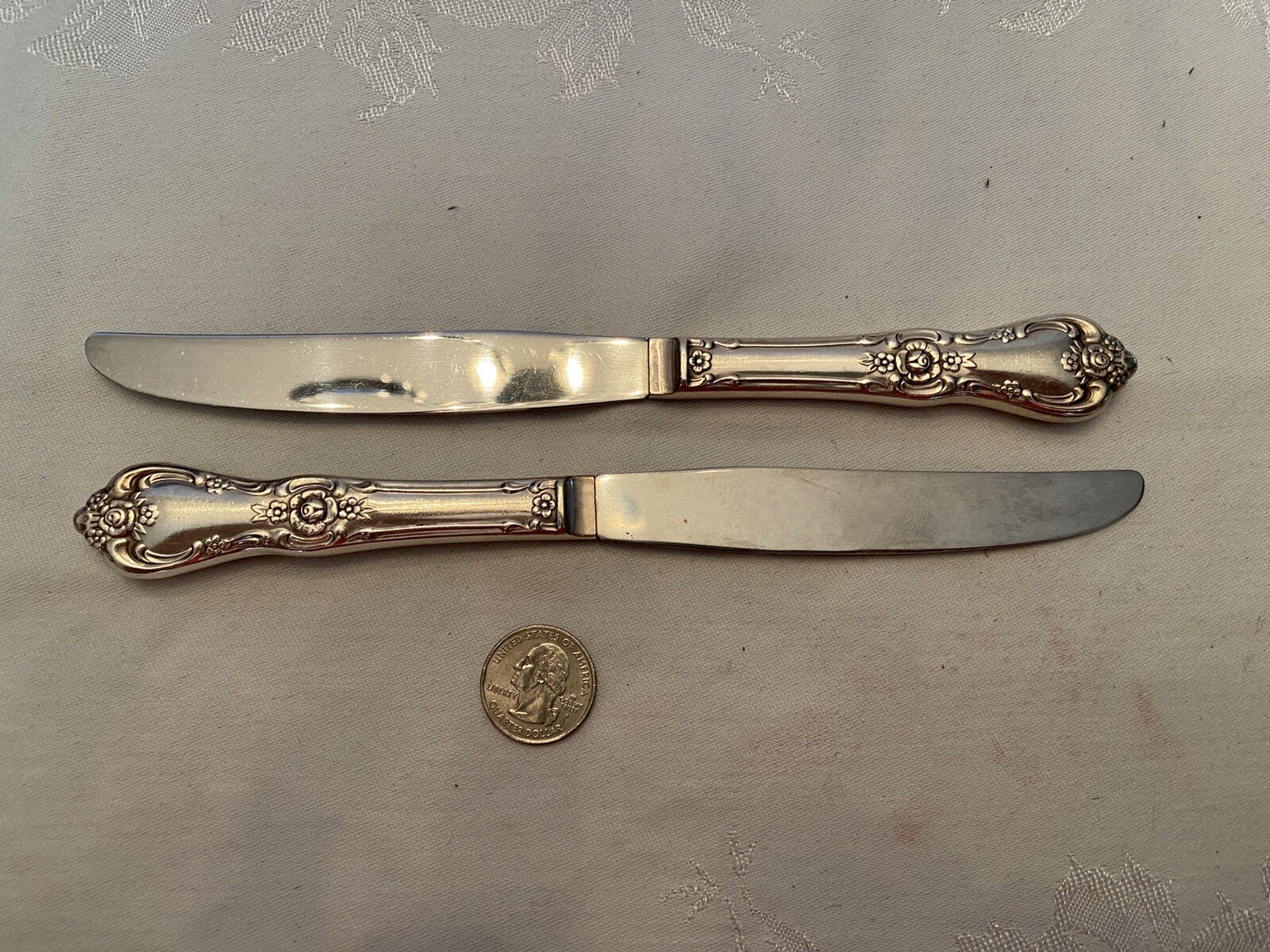 Vintage Lot of 2 ONEIDA Vanessa Francesca Dinner Knives