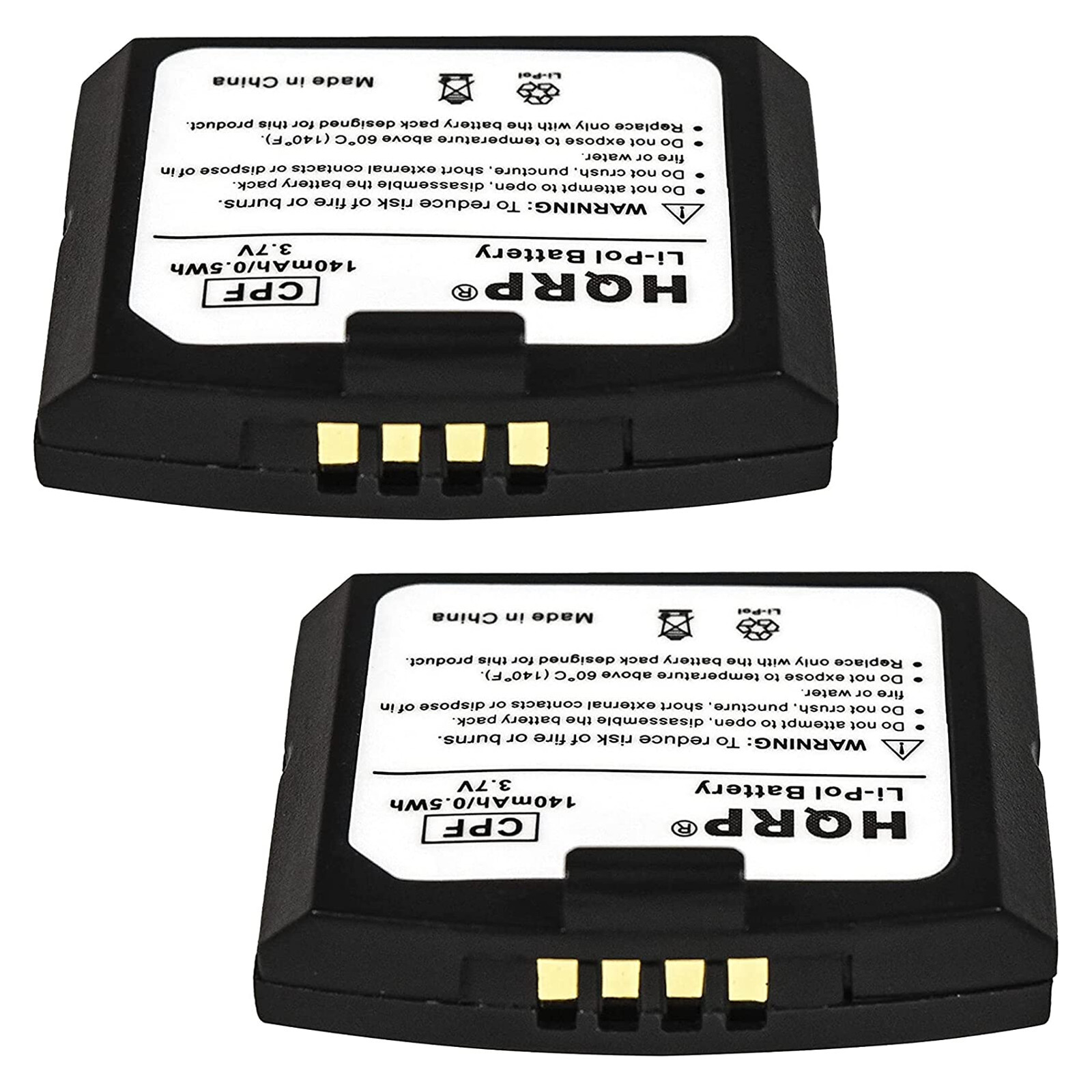 2-Pack Battery for Sennheiser HDI830 RR840 RR840-S Headphones / Receiver