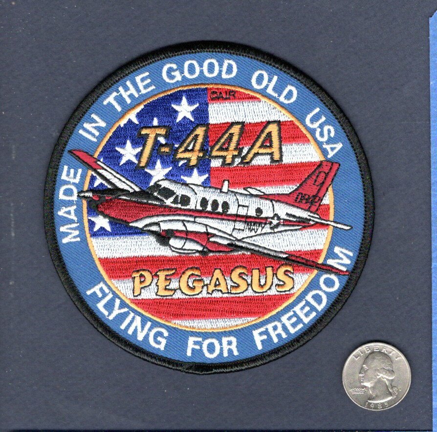 T-44 PEGASUS FFF US NAVY USMC Beechcraft Training Squadron Aircraft Patch