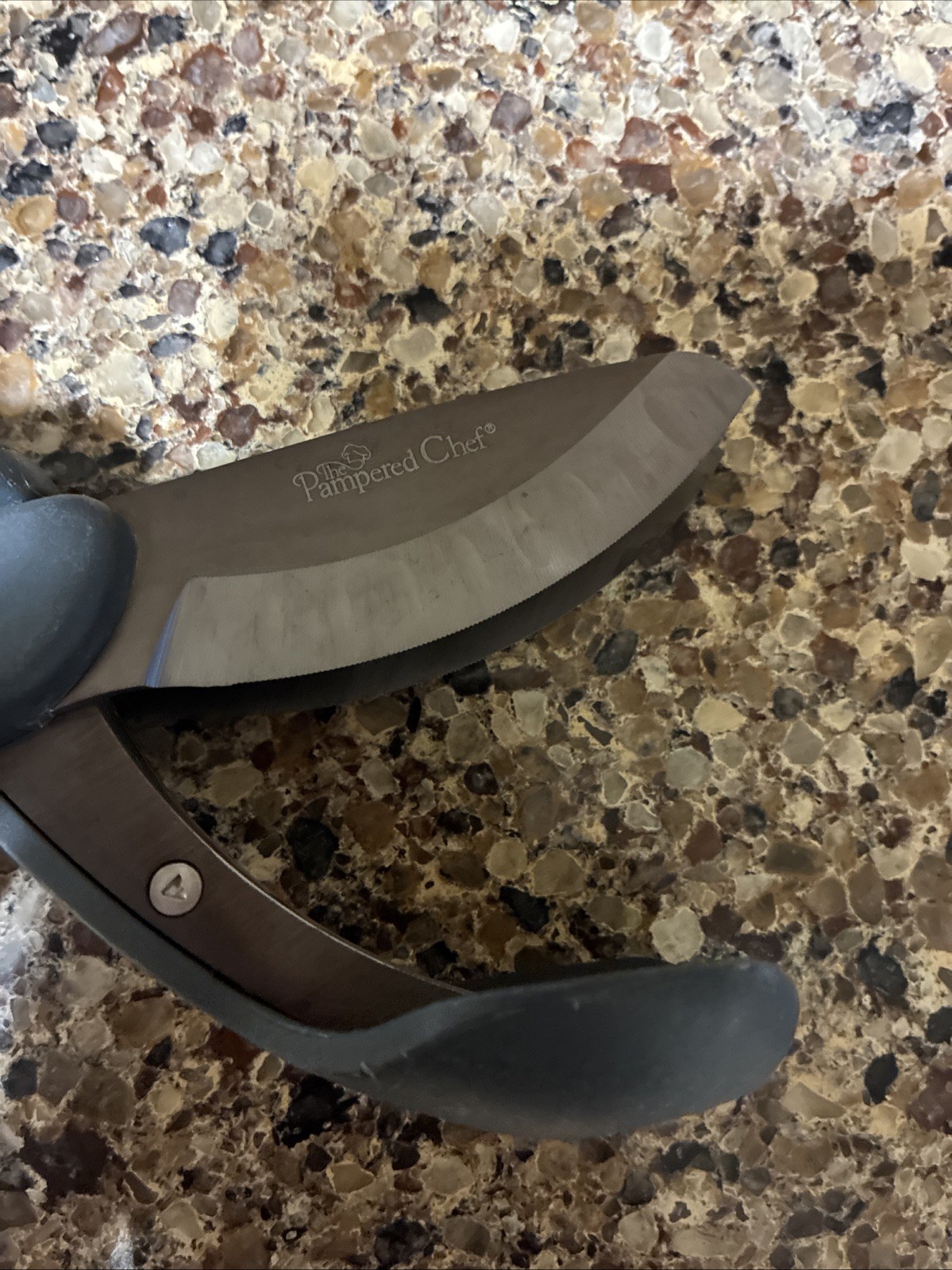 Pampered Chef Salad Chopper #2582 Double Bladed Herb Cutting Scissors Shears EUC