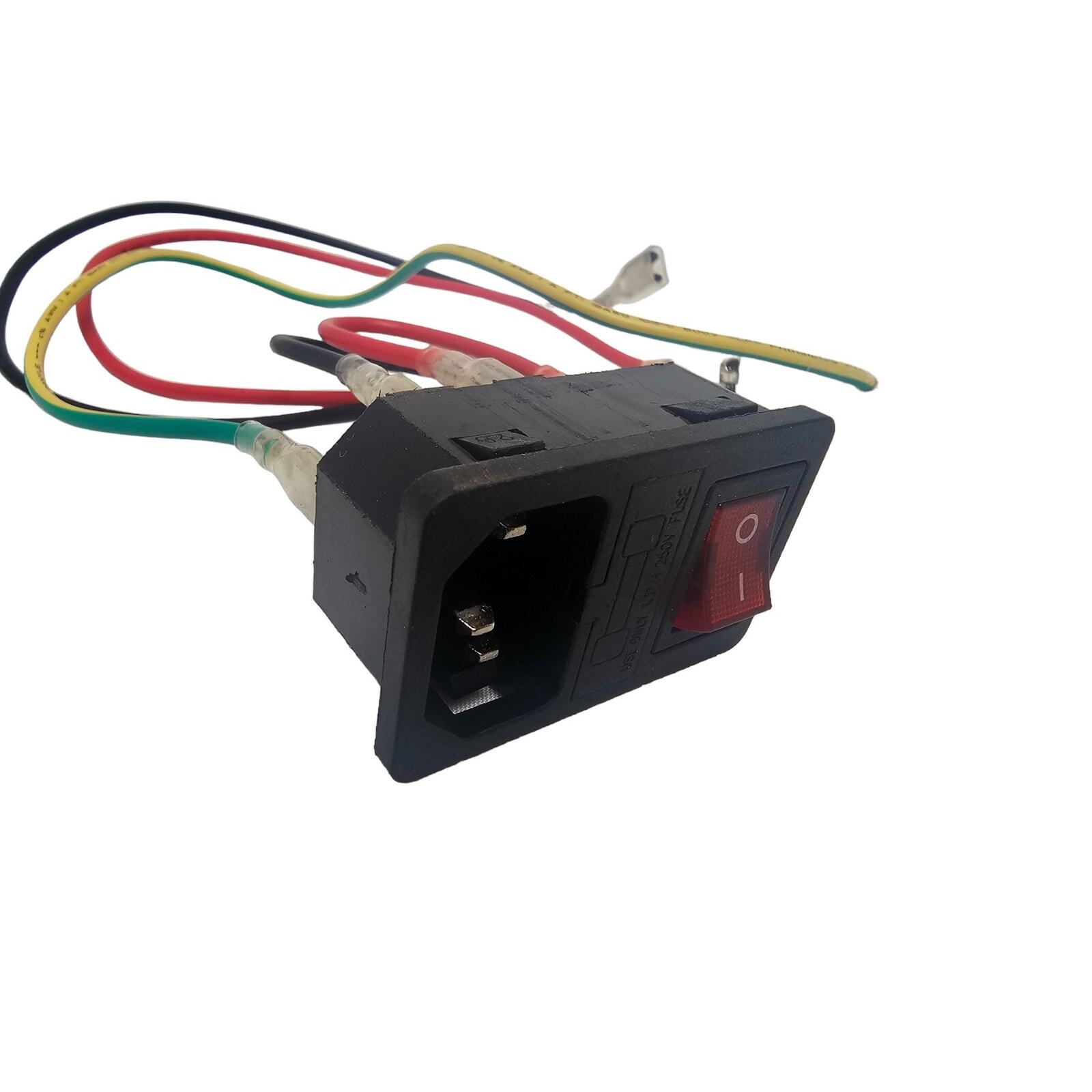SereneLifeTreadmill 10A 250V Rocker Switch Power Socket Inlet Module U Type Plug