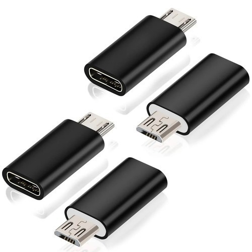 USB C Female to Micro USB Male Adapter 4PCS Type C Converter Charging