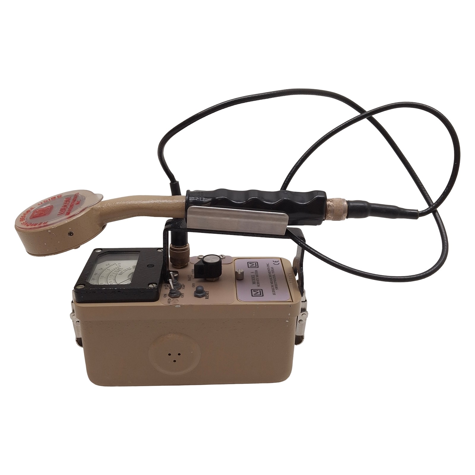 Ludlum Model 3 Survey Meter w/ 44-9 Alpha Beta Gamma Detector, 4-Range