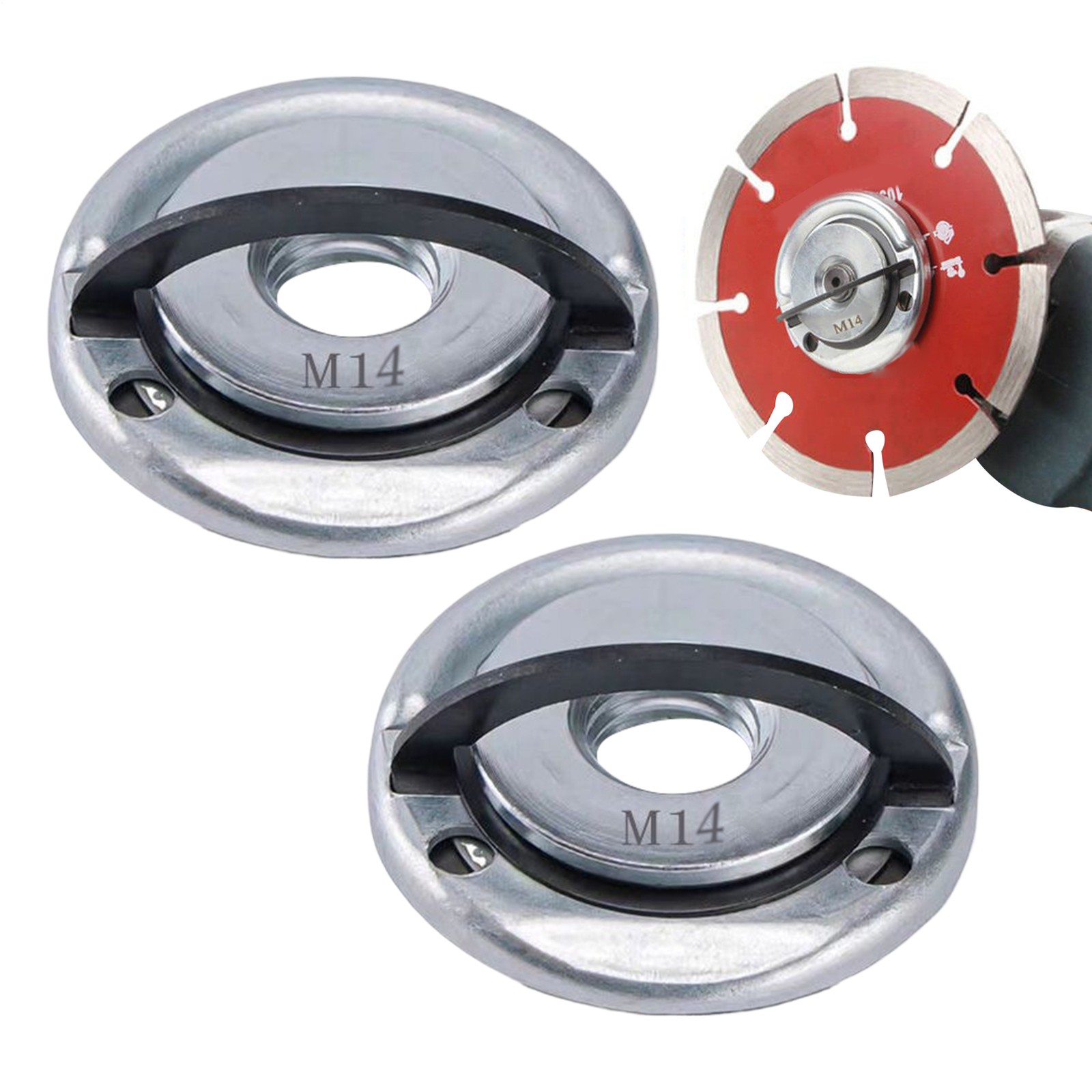 Angle Grinder Nut 2 Pieces Anti-Slip M14 Angle Grinding Tool Flange Nut