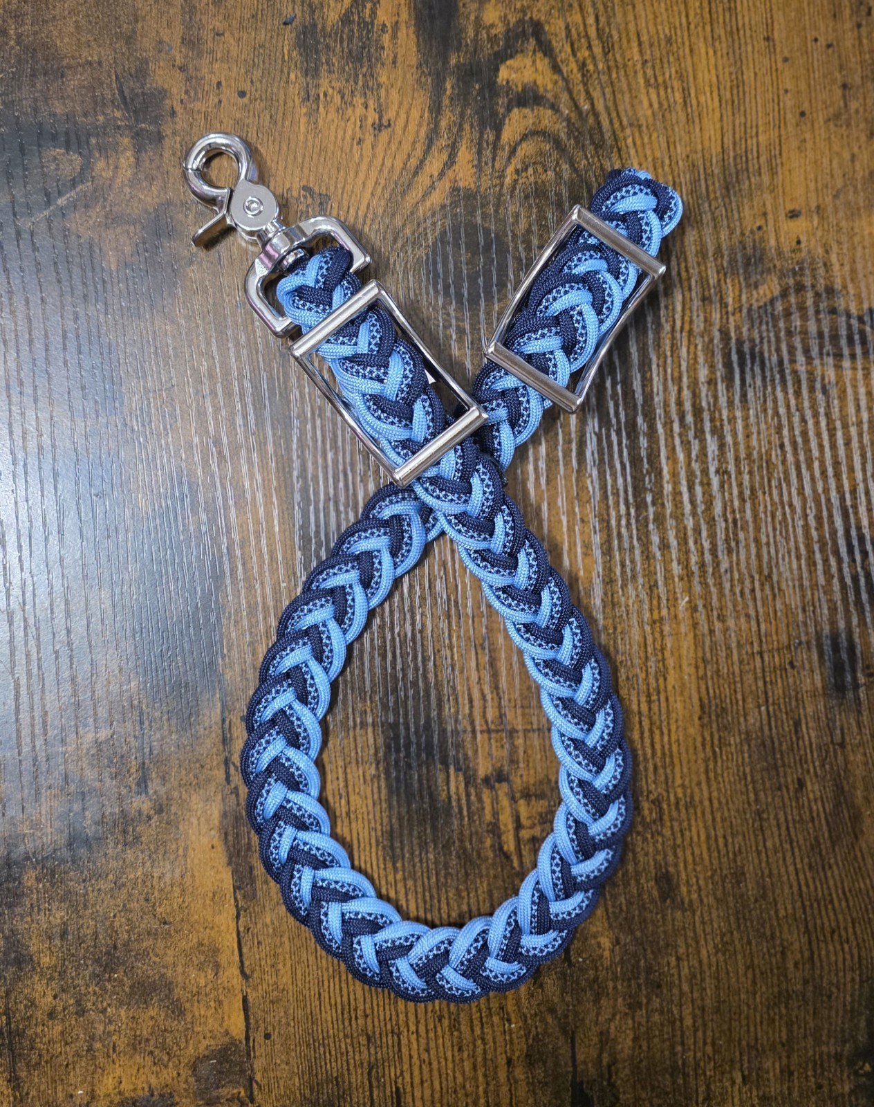 BRAND NEW Navy & Light Blue Adjustable Paracord Wither Strap By ALW Equine