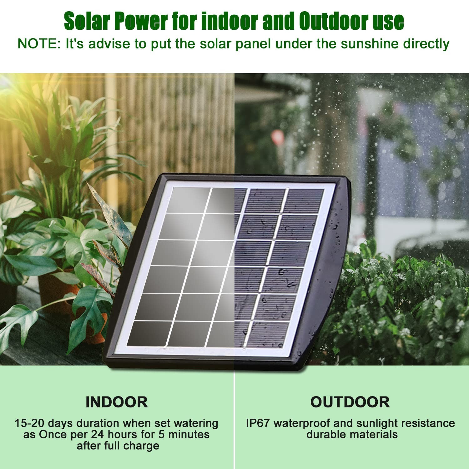 Versatile Solar-Powered Drip Irrigation Kit – Effortless Watering for 10 Plants