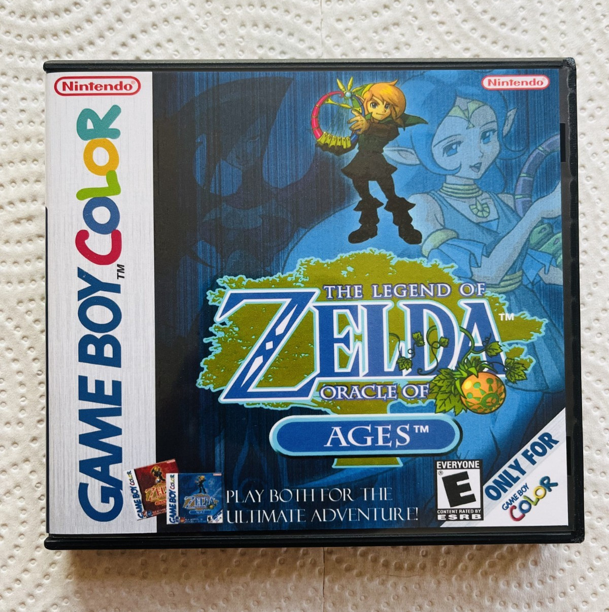 The Legend of Zelda Oracle of Ages Game Case Game Boy Color Nintendo DS Sized