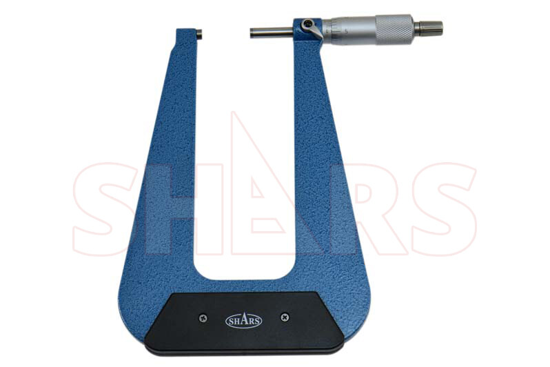 1 - 2" Precision Deep Throat Micrometer Carbide .0001" 6" Deep New M}