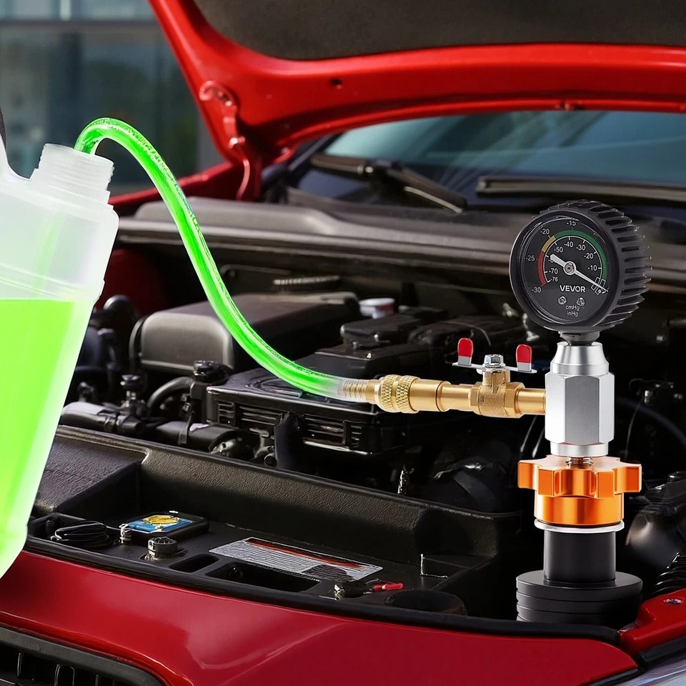 Radiator Vacuum Refill Kit Universal Car Cooling System Vacuum & Fill Kit