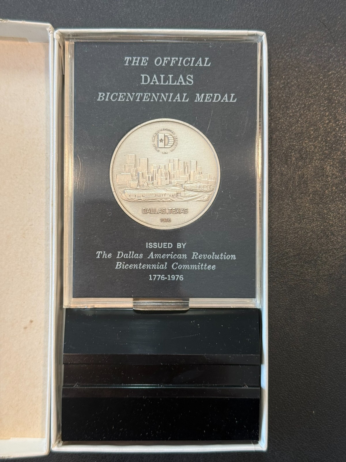 Official Dallas Texas Bicentennial Medal .999 Fine Silver Bullion Round  1976
