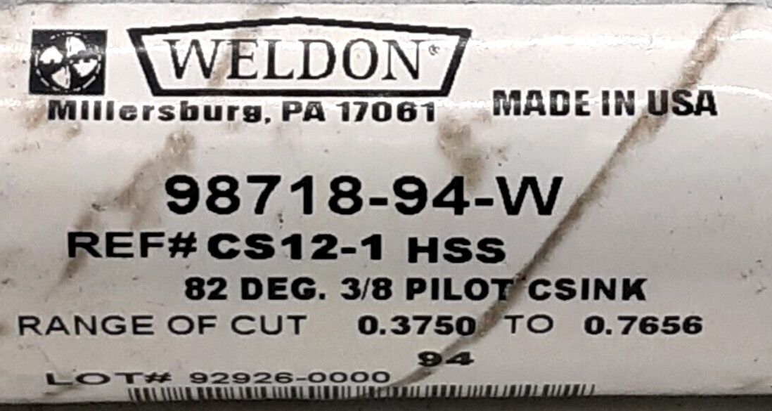 Weldon 98718-94-W Countersink