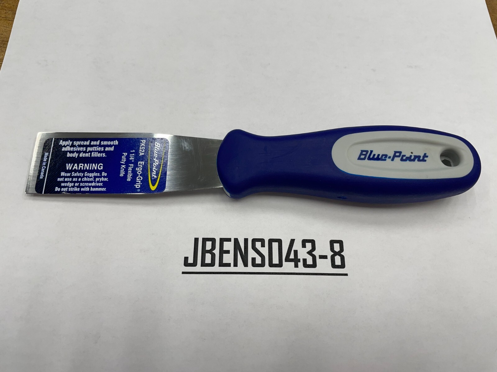 Blue-Point Tools NEW Soft Grip Flexible Straight Putty Knife / Scraper PK52A