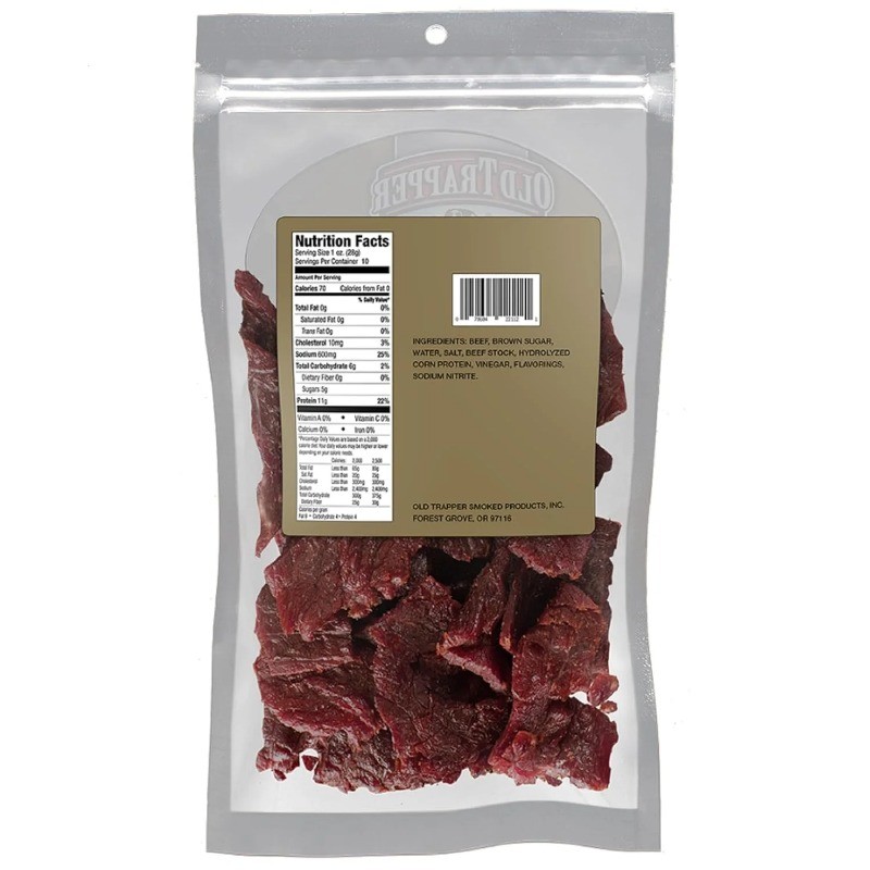 Old Trapper Naturally Smoked Original Old Fashioned Beef Jerky Resealable Bag