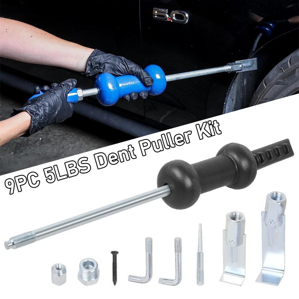 9PCS Heavy Duty Dent Puller Slide Hammer Kit Set Car Auto Body Shop Repair Tool