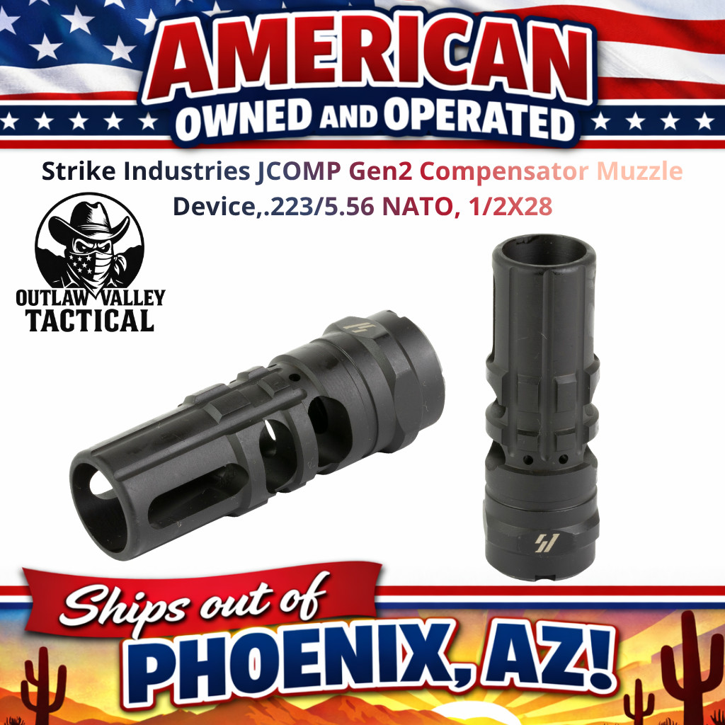 Strike Industries JCOMP Gen2 Compensator Muzzle Device, .223/5.56 NATO, 1/2X28