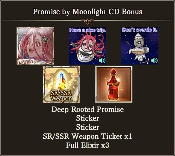 Granblue Fantacy Promise by Moonlight CD Yatima: Deep-Rooted Promise Outfit