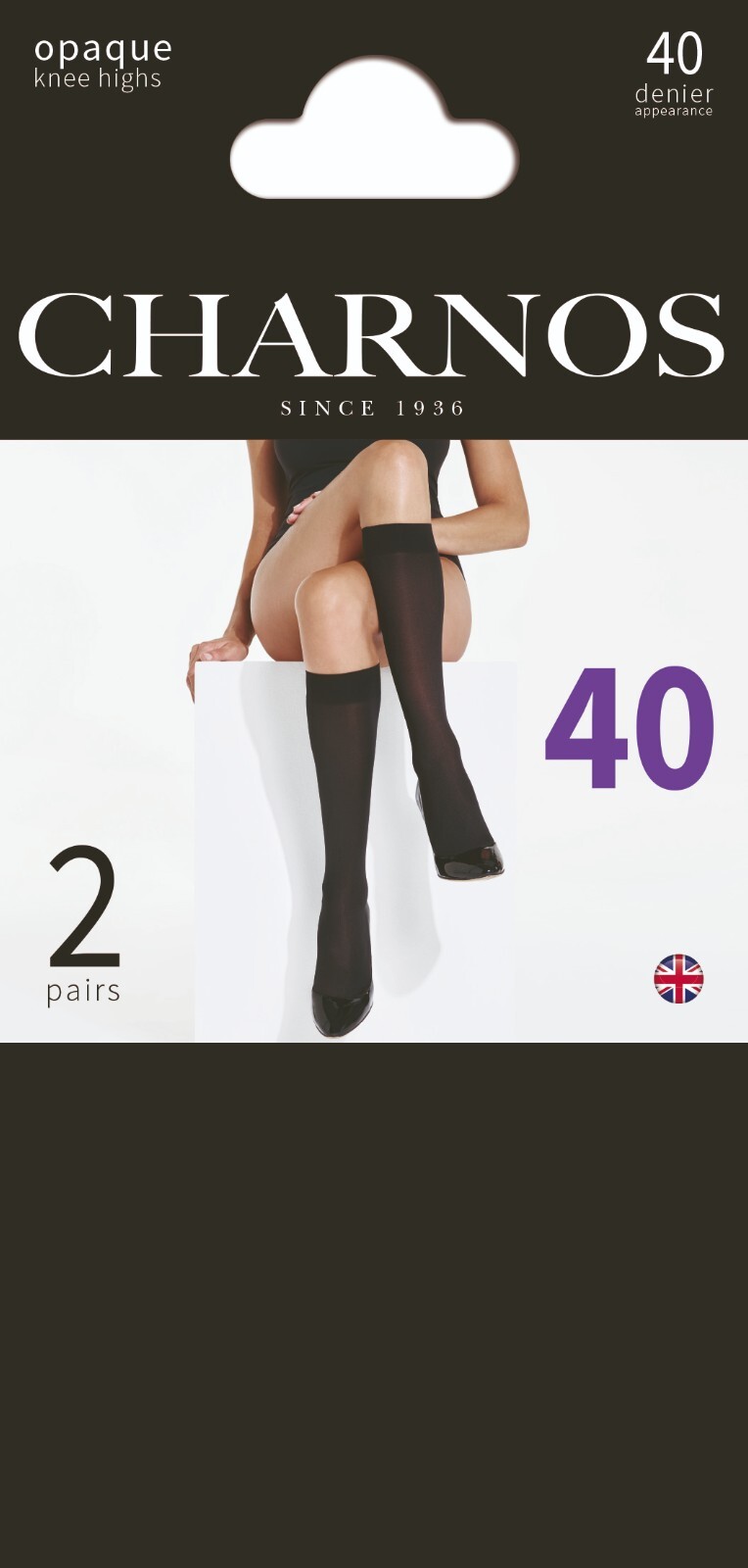 Charnos Opaque Matte Knee Highs 40 Denier - 2 Pair Pack