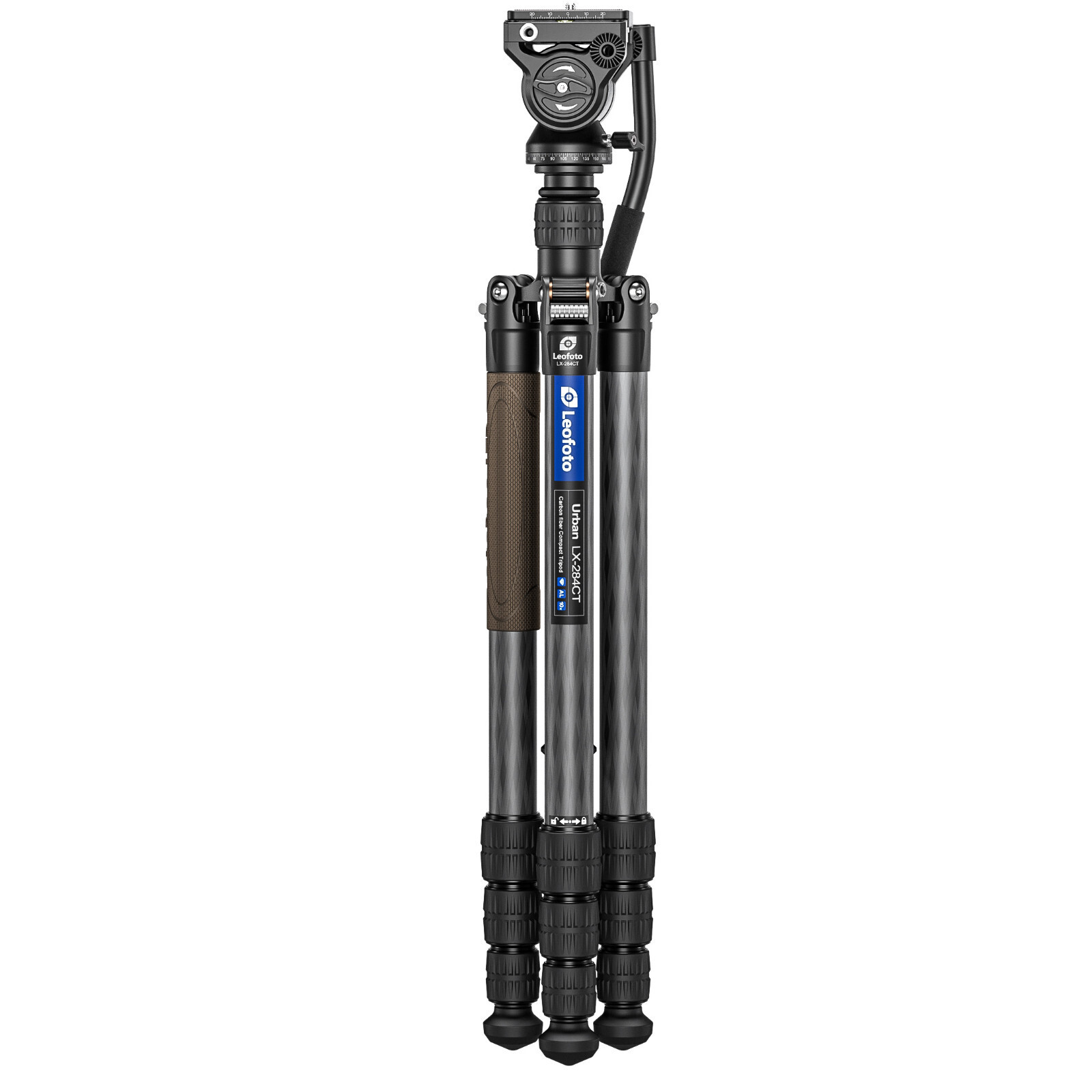 Leofoto LX-284CT+BV-5B Reversible Travel Tripod+Bino Fluid Head Kit
