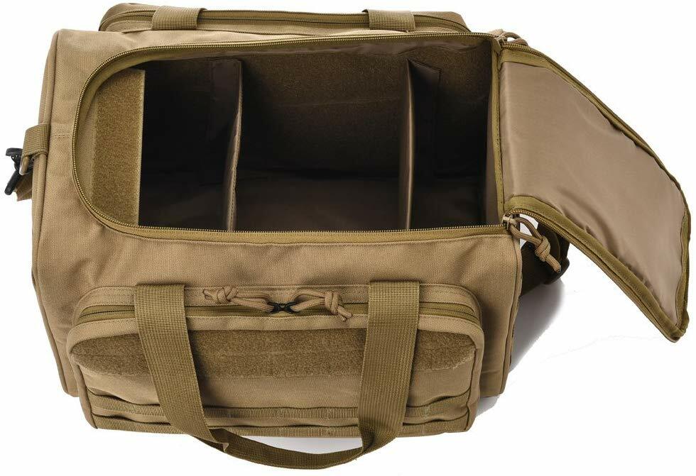 NEW Premium Tactical Gun Range Bag Deluxe Pistol Shooting Range Duffle Bags