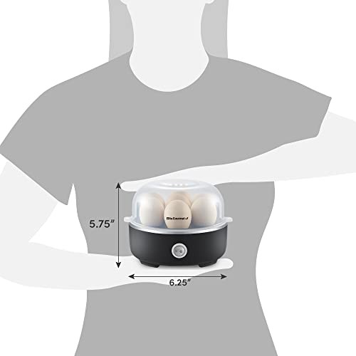 Elite Gourmet EGC115B Easy Egg Cooker Electric 7-Egg 7 Egg, Classic Black