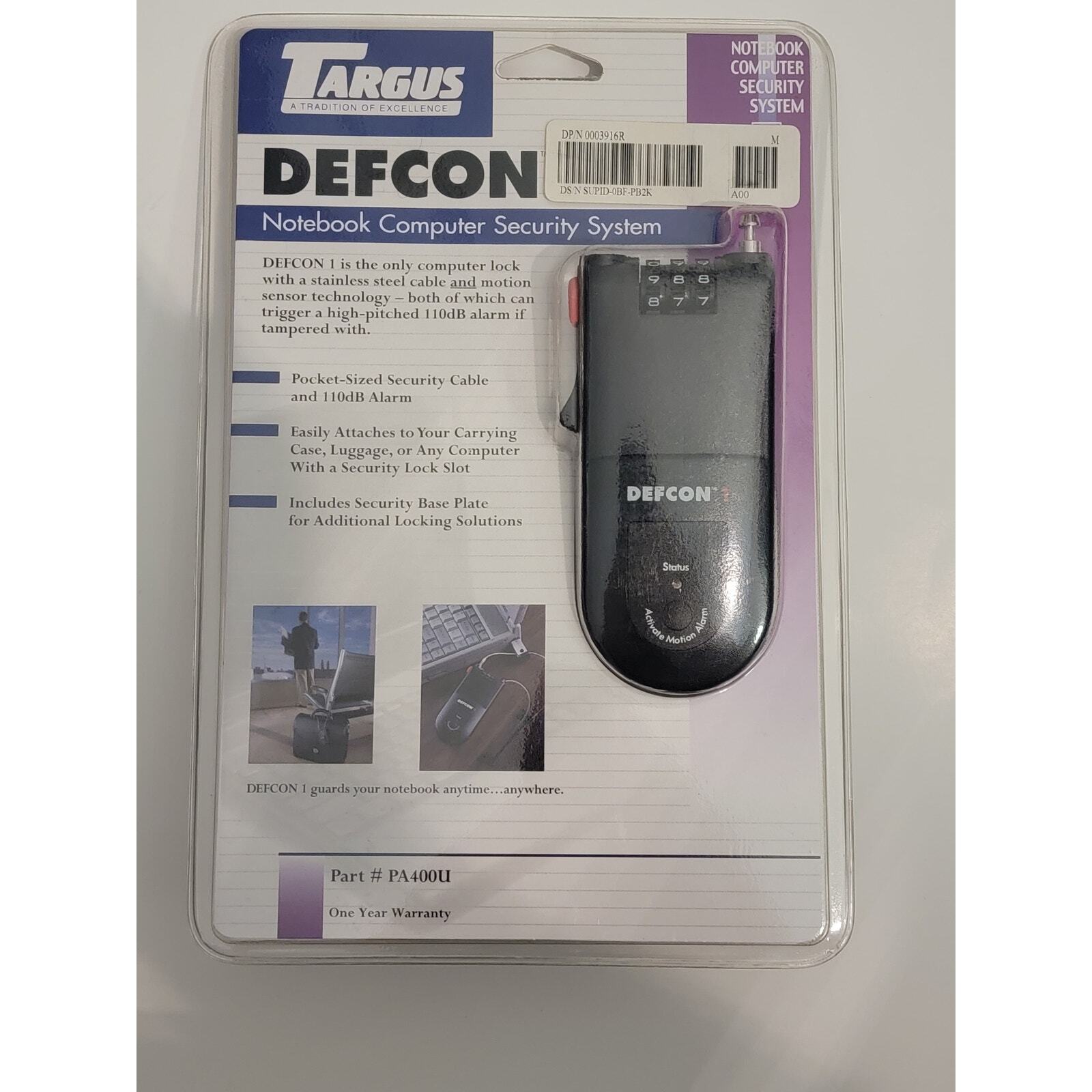 NEW Targus PA400U Defcon 1 Notebook Luggage Alarm Computer Security System