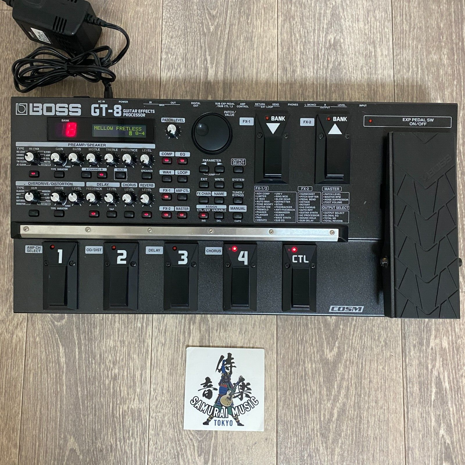 Boss GT-8 Guitar Effects Processor Multi Guitar Effect Pedal Used w/Adapter FmJP