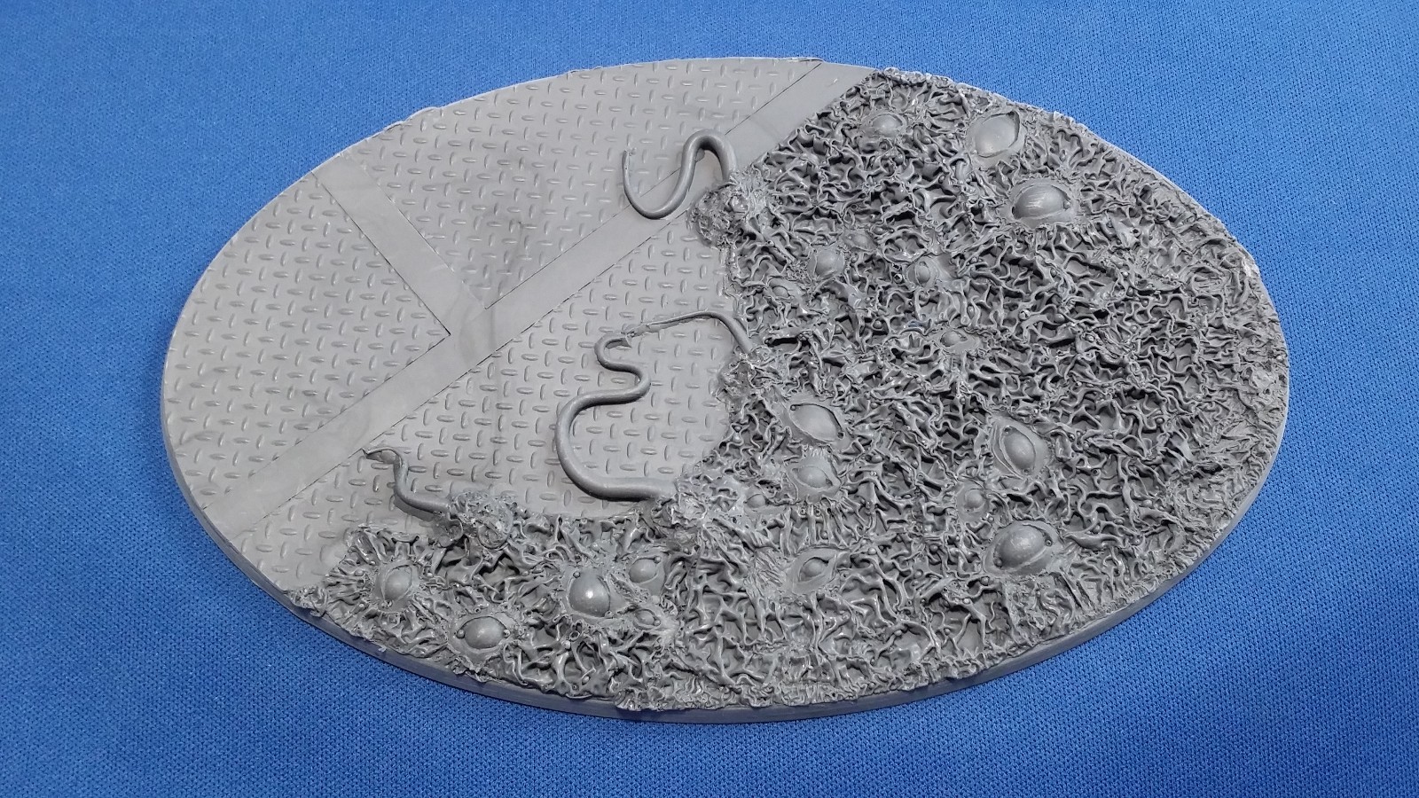 Warhammer 40k Elrik's Hobbies Terrain Corrupted Outpost Oval 170x105mm base