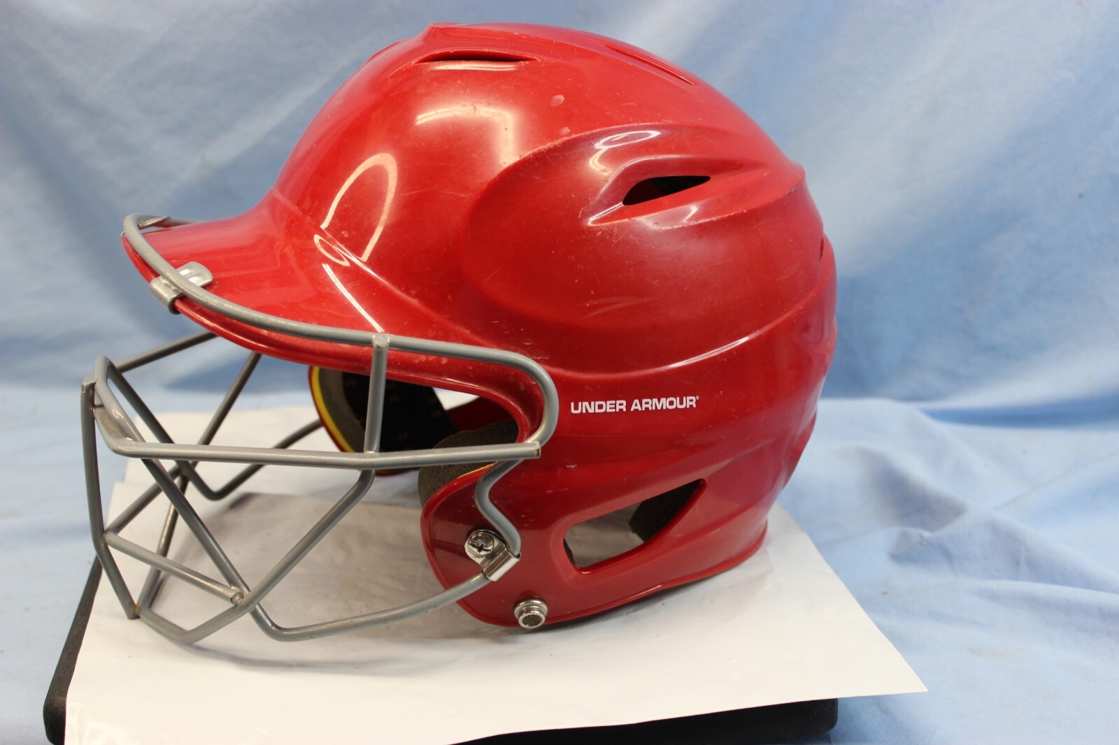 Under Armour UA RED Batting Helmet Baseball Softball Youth NOCSAE sz 6.5 7.75