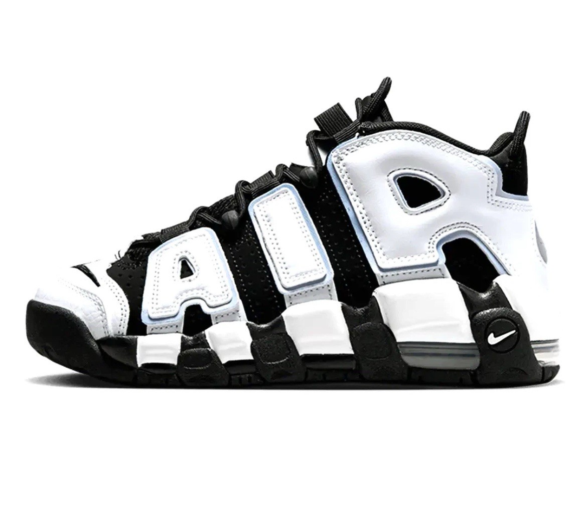 Nike Air More Uptempo '96 GS Retro 'Black Cobalt Bliss' White Basketball Shoes